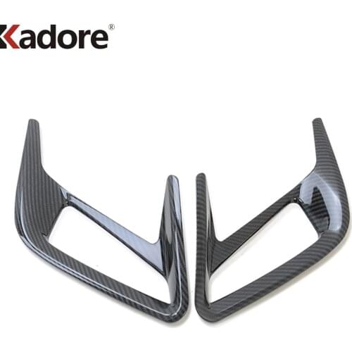 For Ford Focus 2019 2020 Mk4 Sedan Carbon Fiber Rear Fog Light Lamp Cover Trim Foglight Decoration Frame Trims Car Accessories