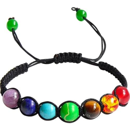 Natural Stone Bracelet Universe Fashion Decorative Yoga Chakra Galaxy Solar System Beads Bracelets For Men Women Jewelry
