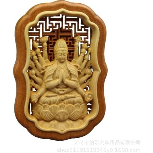 Wooden crafts bag handbag pendant Thousand hands Guanyin accessories(A1112)