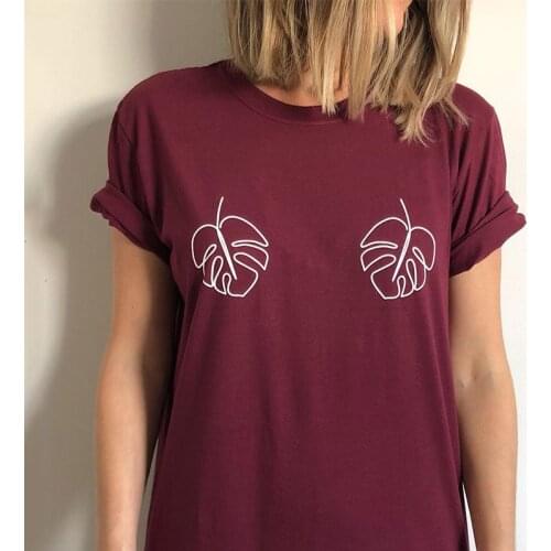 Monstera leaf design T-shirt Harajuku Loose short sleeves Tops Gothic Casual Streetwear High street Vegan shirt plants house Tee