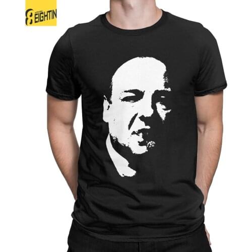 Tony Soprano The Sopranos T-Shirts for Men Funny 100% Cotton Tee Shirt Round Neck Short Sleeve T Shirt Birthday Gift Clothing
