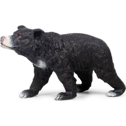 Simulated Wild Animal World Static Black Bear Model Action Figure Hand Painted Toys for Children Gift