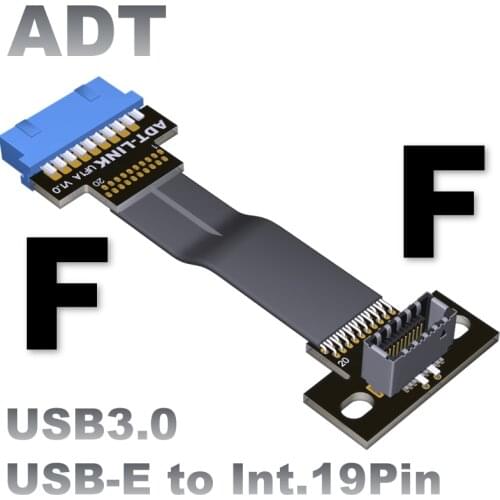 Type C USB 3.1 Front Panel Socket USB 3.0 19 Pin to TYPE-E 20Pin Header Extension Cable for ASUS Motherboard PC Connector Riser