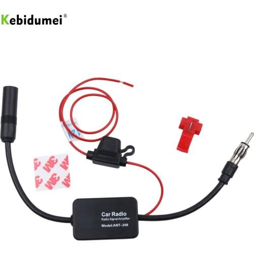 Kebidumei 12V Auto Car Radio FM Antenna Signal Amplifier Booster For Marine Car Vehicle Boat 330mm FM Amplifier High accuracy