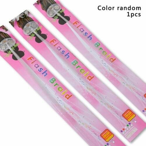 Flashing Barrettes Fiber Optic Hair Assorted Led Invitations Clip Light Up Headwear Hair Braid For Party Girl Dress