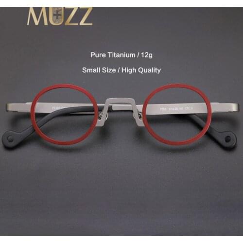 IP Pure Titanium Small Size Men Glasses Frames Round Myopia Optical Prescription Eyeglasses Frames Hyperopia Ultralight Eyewear