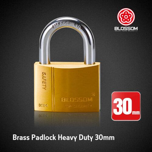 BLOSSOM Keyed Brass Padlock with Keys Heavy Duty Security Safely Lock Interior Gates Sheds Lockers Bikes Tool Box
