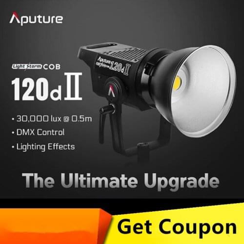 Aputure COB 120D Mark 2 120D II Ultimate Upgrade 30,000 Lux @0.5m Supports DMX 5 CRI96 TLCI97 Pre-Programmed Lighting