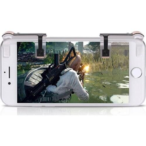 Knives out Rules of Survival Smart phone Game ControllerTrigger L1R1 Shooter PUBG Transparent red copper High sensitivity