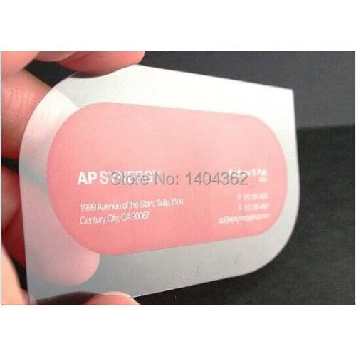 Promise on quality,Free design, Fashion novel PVC transparent business card,great price