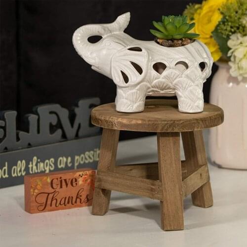 Free Standing Bonsai Holder Home Balcony Wood Succulent Potting Bench Plant Pot Base With High Foot Modern Shelf For Office