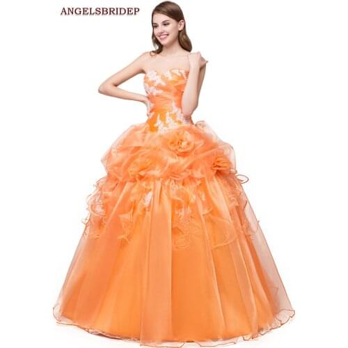 ANGELSBRIDEP Boat-Neck Quinceanera Dresses Ball Gown Applique Floor-Length Sweet 16 Party Dress Formal Masquerade Gowns Hot