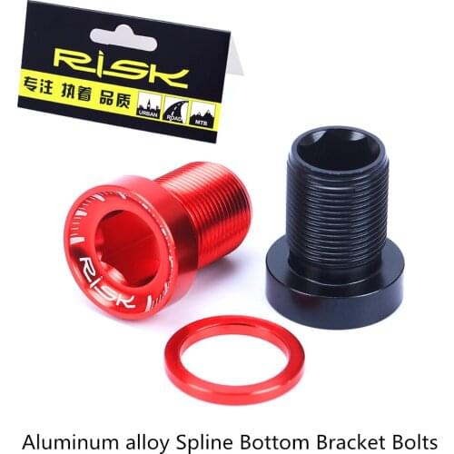 Risk MTB Bicycle Spline Bottom Bracket Fixing Bolts Aluminium Alloy Mountain Bike Chain Wheel Arm Crank Fixed Screw with Washer