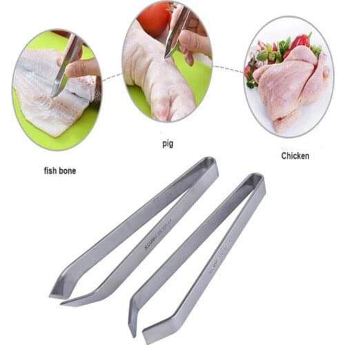 Fish Bone Plucking Clamp Remover Tongs Stainless Steel Fish Bone Tweezers Pincer Clip Puller Kitchen Gadgets Tools
