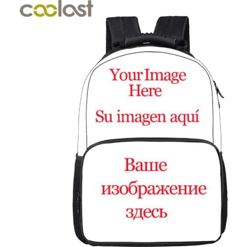 Customize Your Image Logo Backpack for Teenage Boys Skull School Backpack Magic Wolf Women Men Travel Bags Schoolbag for Girls