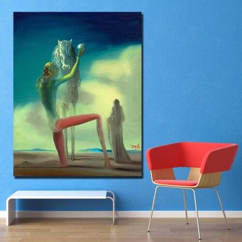 Salvador Dali The Death Knight Canvas Painting For Living Room Home Decoration Oil Painting Printing On Canvas Wall Painting