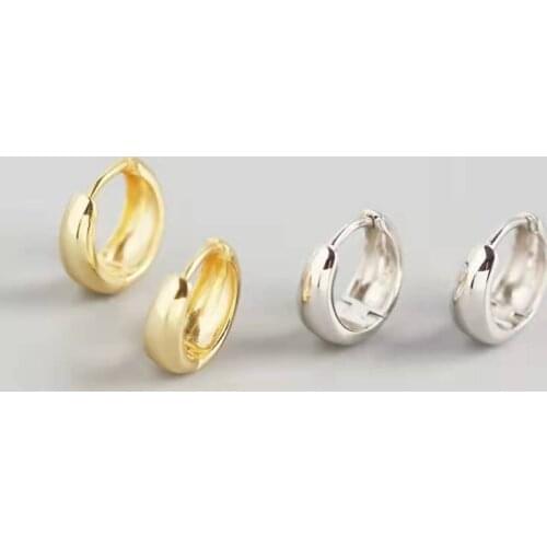 925 sterling silver earring fashion Arc shape Wide Circle ear ring ear bone ear buckle personality trend boy girl ear jewelry