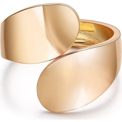 Fashion Punk Hiphop Wide Bangles Bracelet For Women Statement Alloy Bangle Jewelry Femme Accessories Manchette