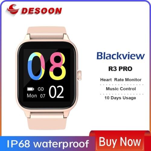 Blackview SmartWatch R3 Pro Heart Rate Men Women Sports Watch Clock Sleep Monitor Ultra-Long Battrey for IOS Android Phone