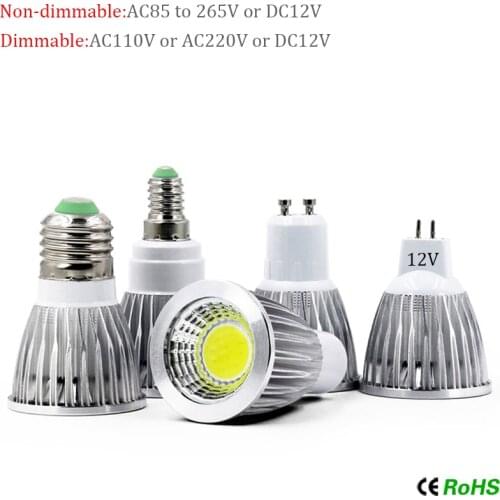 E14 E27 LED Bulb GU5.3 GU10 LED Lamp Dimmable 220V SMD COB MR16 DC12V Spotlight Warm White/White Home Lighting