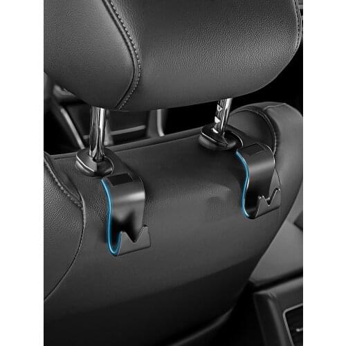 4pcs Universal Car Headrest Back Seat Hook Seat Hanger Vehicle Organizer Holder for Handbags Purses Coats and Grocery Bag