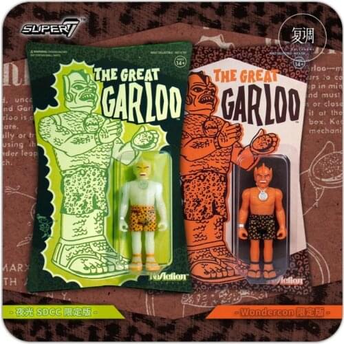 Super7 The Great Garloo Luminous Movies and Tv Hang Card Toy Action Figures Toys for Children Gift