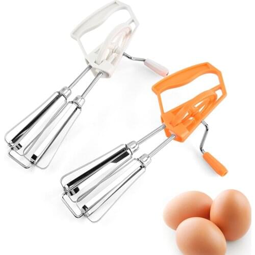Stainless Steel Manual Rotation Egg Beater Baking Milk Cream Butter Mixer Hand Cranked Whisk Stirrer Tool Kitchen Accessories