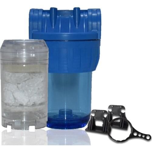 High Quality! 5 ''Transparent Whole House Water Filtration System With 5 İnch Siliphos Filter 3/4''İnlet & Outlet