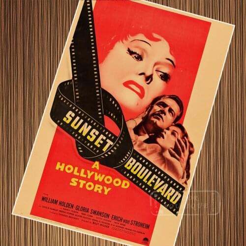 Sunset Boulevard Classic Movie Film Noir Retro Vintage Poster Canvas Painting DIY Wall Paper Home Decor Gift