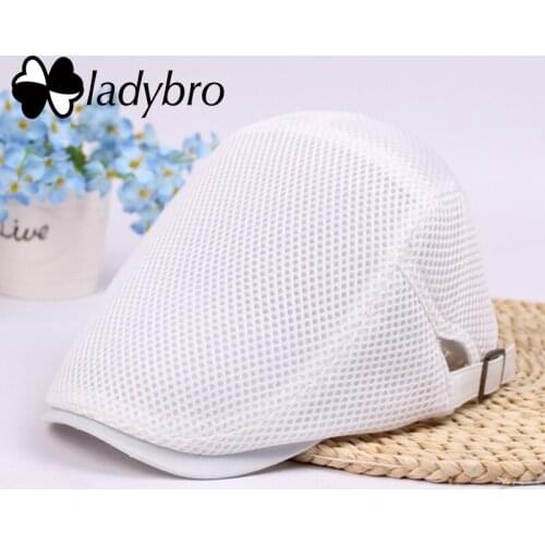 Ladybro Spring Summer Women Beret Cap Men Visor Cap Male Hat Mesh Cap Female Cotton Hat Adjustable Casual Baseball Cap Femme