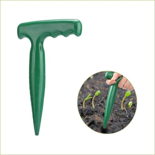 1Pcs Soil Puncher Seed Seeder Seedlings Transplanter Tool with Measurement Scale Plant Migration Planting Nursery Gardening Tool