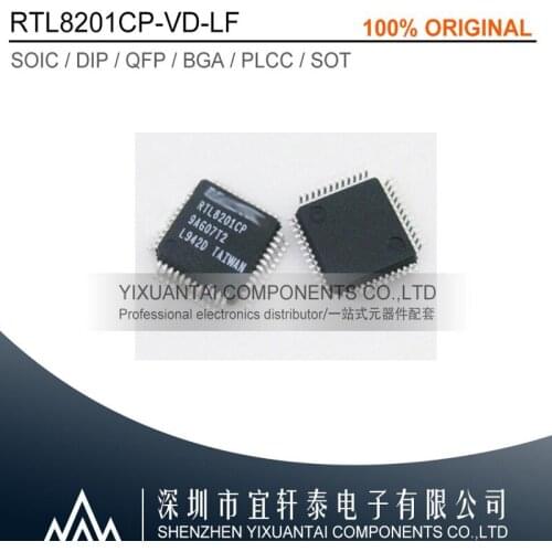10pcs/lot 50pcs/lot 100pcs/lot Free shipping 100% original RTL8201CP-VD-LF RTL8201CP-VD RTL8201CP LQFP48