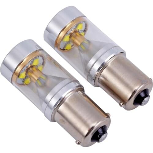 2pcs/lot High Power 1156 Led, 30W chip XBD Super Brightness P21w led Ba15s Reverse Tail Light Bulb Lamp White Light