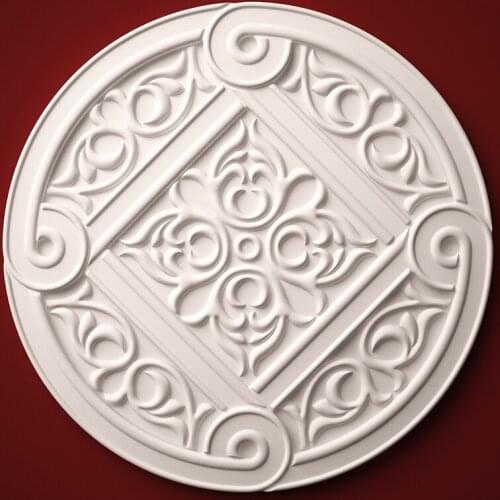 3D STL Model for CNC Router 3D Printer Artcam Aspire Cut3d -Round decor flower panel 3D file