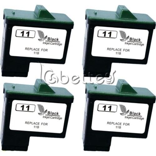 4 Packs, Ink Inkjet Printer Cartridges for Lenovo 11B for Lenovo 2200 2210 3200 3210 3300 3310 M620E