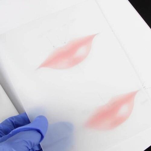 5pcs Transparent Tattoo Practice Skin Eyebrow Lip Microblading Training Fake Skin Permanent Makeup Tool PMU Accessories Supplies