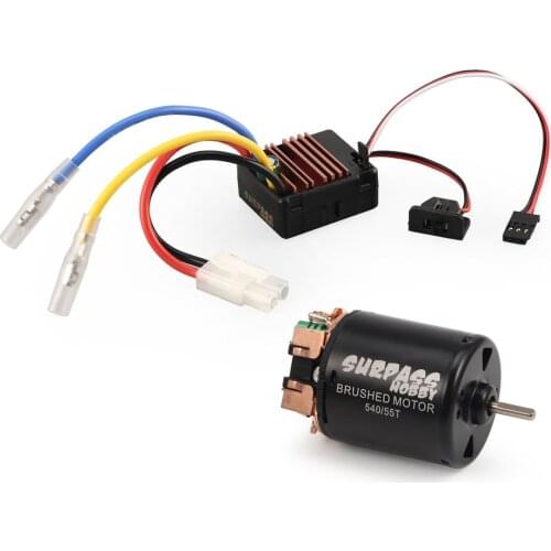 540 55T/80T Brushed Motor 60A ESC with 5V/2A Brushed ESC BEC for Axial SCX10 RC4WD D90 1/10 RC Crawler Off-road Climbing Car fz