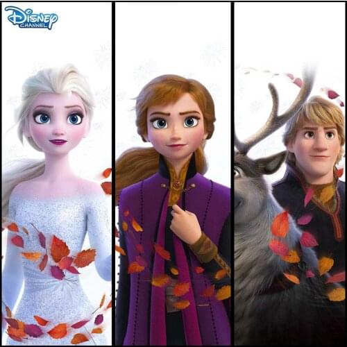 5D Diy Diamond Painting Disney "Frozen" Movie Theme Character Poster Anna Elsa Cartoon Diamond Embroidery Kit Home Decoration