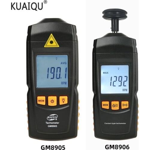 Auto Tachometer Handheld Digital Electronic Mini Laser Tachometer Rpm Portabel GM8905 2.5-99999rpm Tachometers with LCD Display