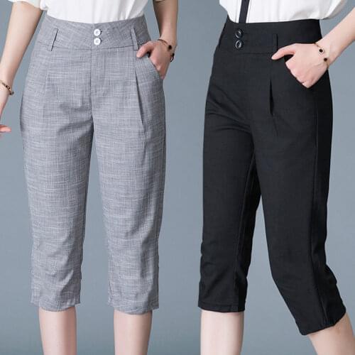 Womens Harem Pants 2021 Spring Summer New Fashion Casual Pant Female Women Black High Waist Plus Size Trousers Pantalon Y948