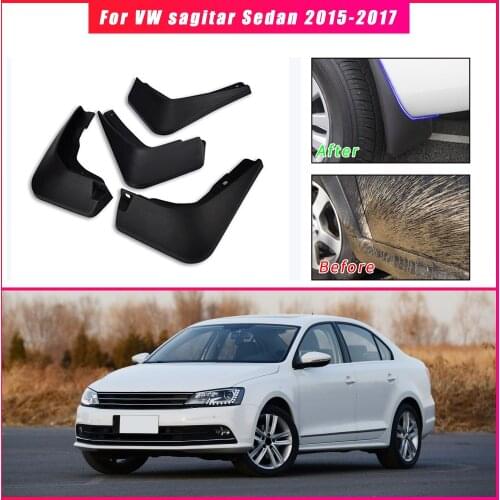 For Volkswagen Jetta Sedan 2015 2016 2017 Car Wheel Splash Guards Mud Flaps Premium Heavy Duty Mud Guards Rally Armor Fender4PCS