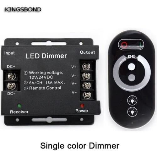 DC12V-24 wireless Rf touch remote control brightness controller for single color led strip light dimmer