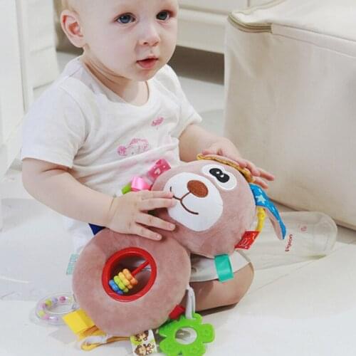 Baby Kids Rattle Toys Infant Baby Toys Gifts Cartoon Animal Plush Hand Bell Baby Stroller Crib Hanging Rattles