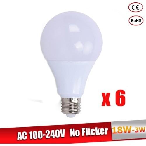 E27 LED Bulb 18W 15W 12W 9W SMD 2835 Real Power Led Light Bulb 7W 5W 3W LED Lamp 220V 110V Cold/Warm White for Home