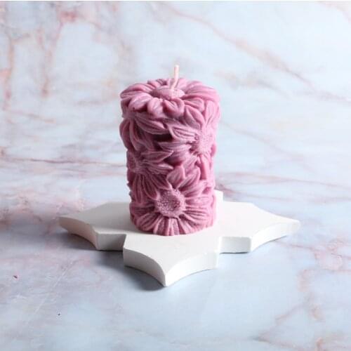 Daisy pattern Candle Mold creative fragrance candle hand DIY self made candle material mold