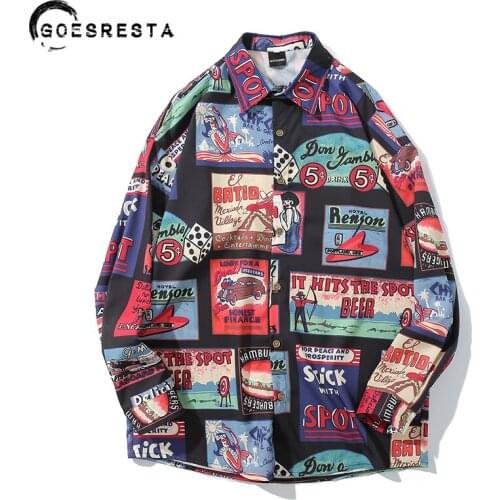 2020 New Summer Casual Fashion Shirts For Men Full Sleeve Full Printed Streetwear Oversize Harajuku Hawailian Men Shirt Loose