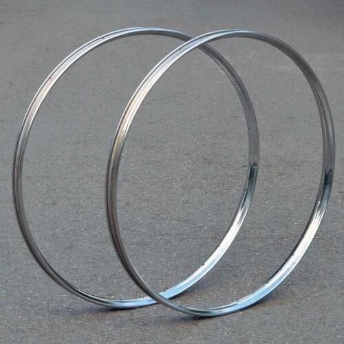 28*1/1/2 Weighted 28 Inch Bike Wheelset Bicycle 40 Hole 32 Holes Steel Ring Front And Rear Rim Wheel