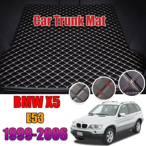 Leather Car Trunk Mat For BMW X5 E53 1999-2006 Trunk Boot Mat X5 Liner Pad BMW E53 Cargo pad Carpet Tail Cargo Liners 2003 2004
