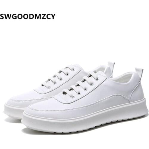 White Mens Shoes Genuine Leather Sneakers Mens Shoes Casual Fashion Designer Shoes Men High Quality Luxury Brand Zapatos De Homb