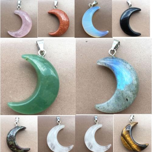 Labradorite Tiger Eye Opal Crystal Goldstone Carnelian Bloodstone Art Pendant Bead 1pcs WFH846